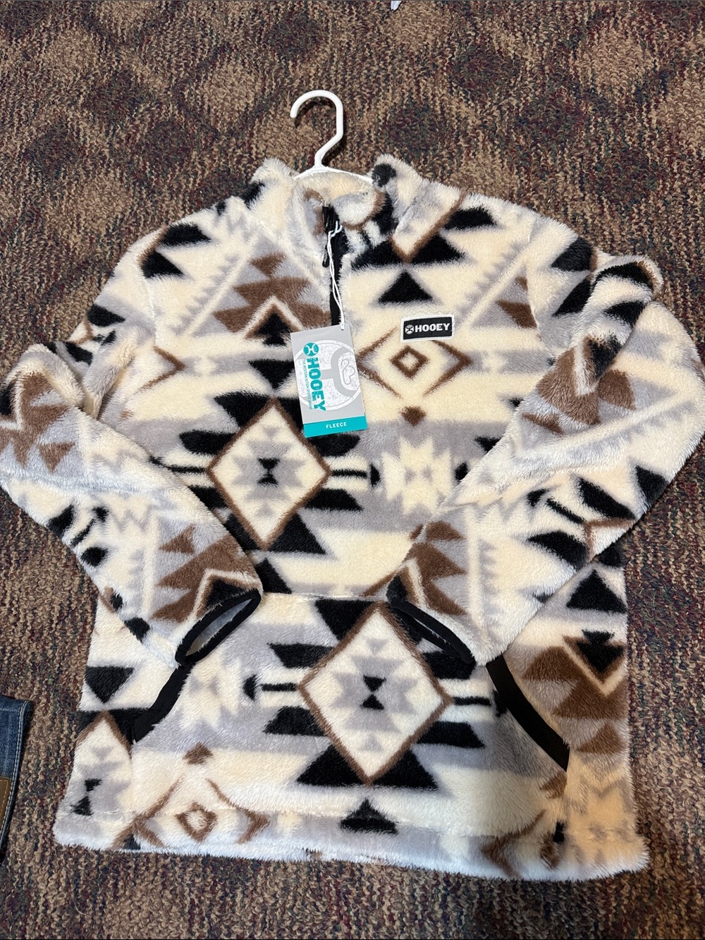 Hooey Aztec Quarter-Zip Fleece Pullover